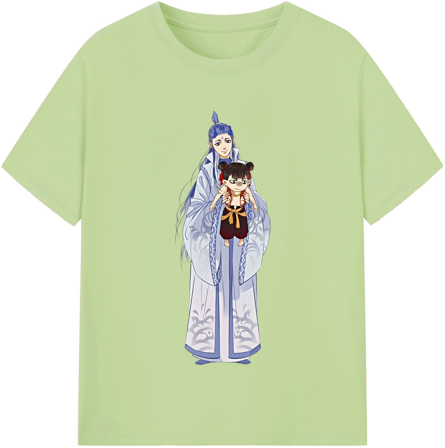 （画像用） Ne Zha 2 ナタ 魔童の大暴れ 綿100％半袖Tシャツ（フロントプリント）